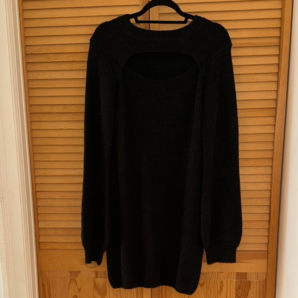 Black Knit Sweater Dress